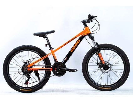 Велосипед 24 AL Corso «KORD» KD-24909 алюміній 11", (к-т SHIMANO) чорно-помаранчевий