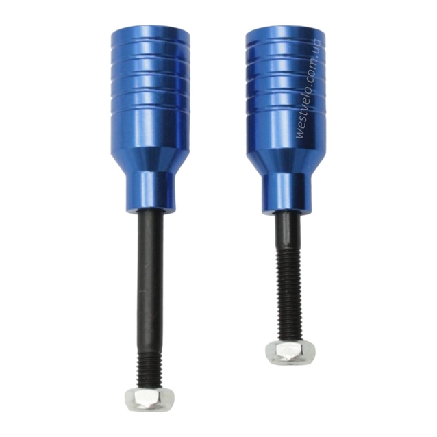 Пеги трюкового самоката AL. анодовані, сині,L-5.5 см (3077) фото westvelo.com