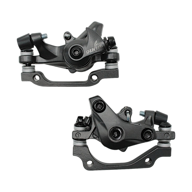 Дискові гальма SHUNFENG SF-M350+RT525 : 2 супорта F160/R140+F180/R160, 2 диски Ø160) AFT фото westvelo.com