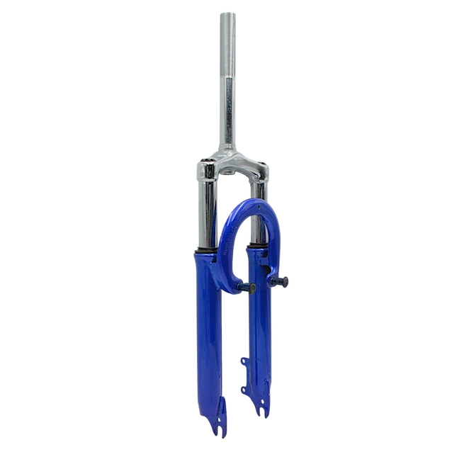 Вилка 24 аморт. різьб Ø25.4mm V-brake + disk, L-210mm р.з L-100mm синя фото westvelo.com