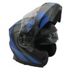 Мото шолом, трансформер (S 55-56) F2 162 чорно-синій, матовий з відкидними окулярами фото westvelo.com