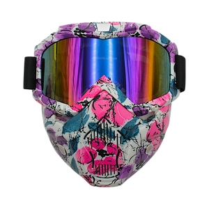 Мото окуляри Кросс-ендуро (хамелеон) BEON + захисна маска (кольорові плями)
