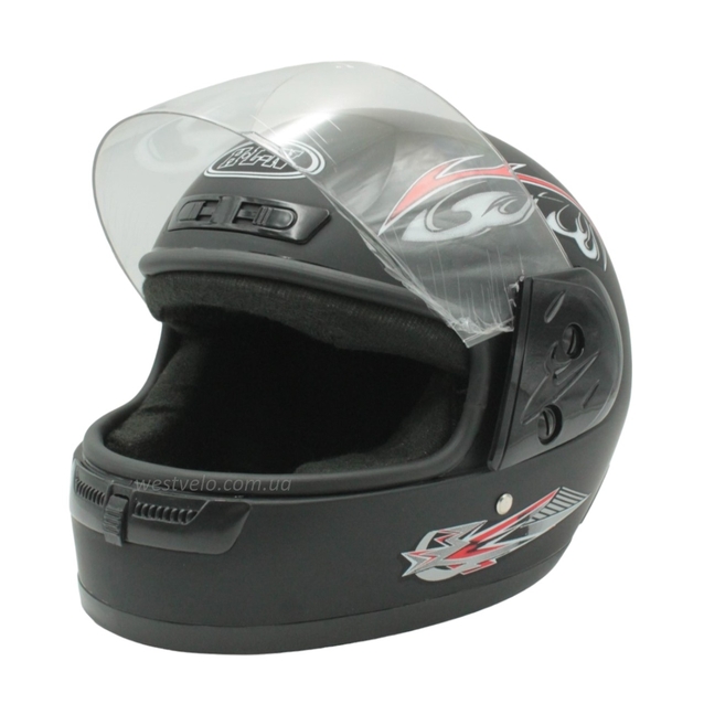 Мото шолом, закритий "HLN" Інтеграл,чорний матовий фото westvelo.com