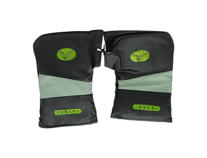 Рукавиці на кермо. зимові, салатові вставки