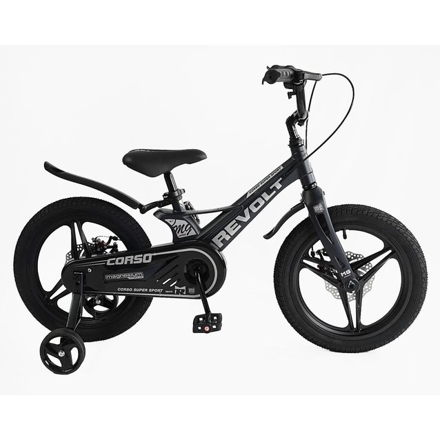 Дитячий велосипед 16 MG Corso «REVOLT» MG-16305, магнієва рама, чорний фото westvelo.com