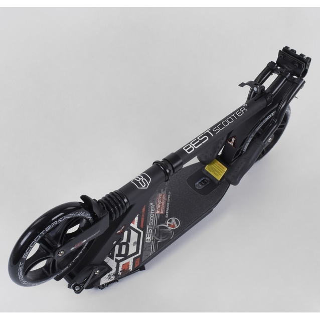 Самокат дитячий 2-х колісний, PU Best Scooter 54394 чорно-помаранчевий , Ø200mm, AL, 2 амортизатора фото westvelo.com