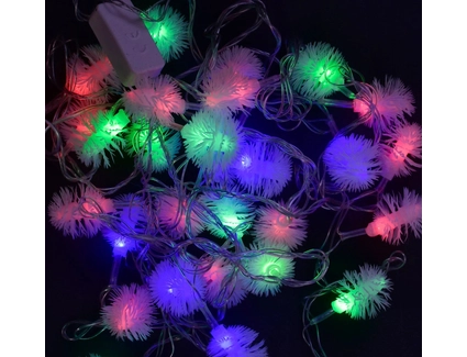 Гірлянда світлодіодна 5 м, 28 лампочок, від мережі 220V, кольорова (С 23452)
