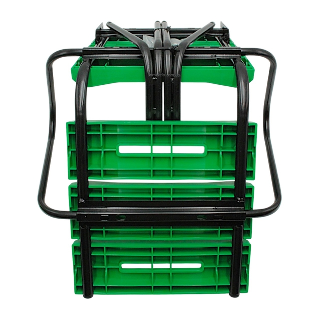 Крісло дитяче метал. на зад. багажник, "Лавочка" посилене, зелене фото westvelo.com