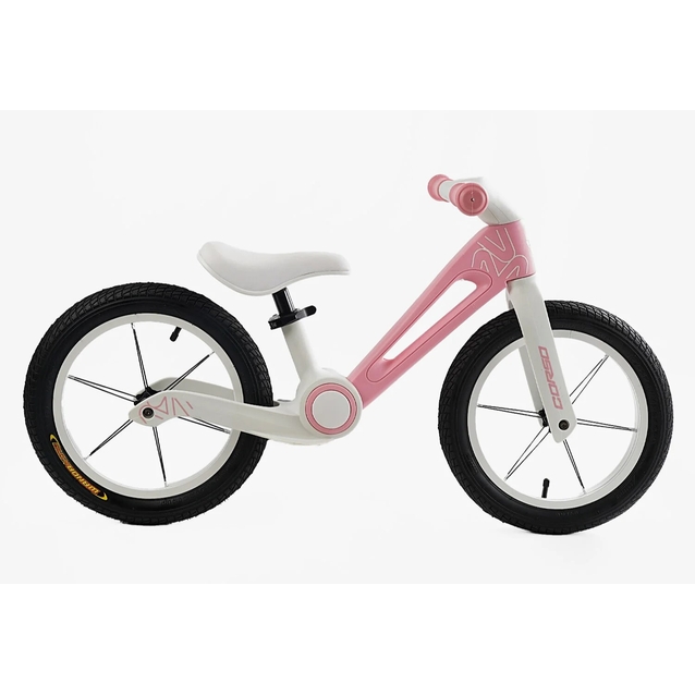 Велобіг 14 Corso надувні колеса, нейлонова складна рама NL-96022 рожево-білий фото westvelo.com
