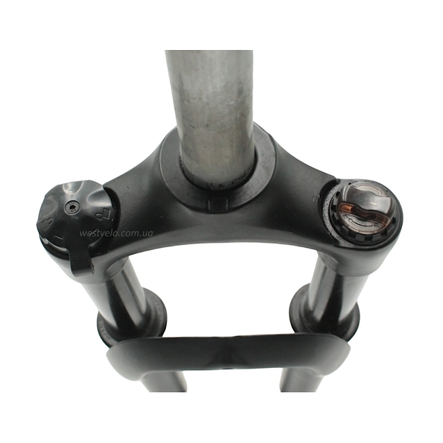 Вилка 26 аморт. безрізьб. CROSSER Ø28.6мм, локаут, під disk L-195mm. чорна матова, сталева фото westvelo.com