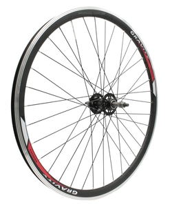 Колесо 27,5 зад, обід 2-ний чорний втулка SHUNFENG, проми, диск 6 болтів, чорна спиця