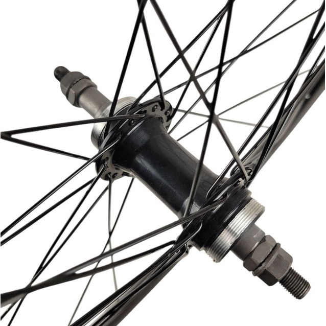 Колесо 28-29 зад, обід 2-ний чорний, втулка AL. на промах чорна, диск різьба, чорна спиця (без назви) фото westvelo.com