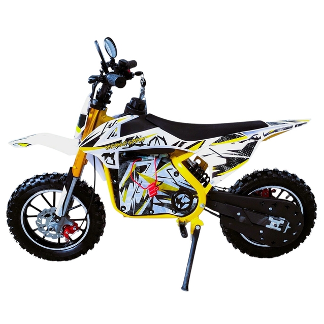 Електропітбайк Corso SE-124806 двигун 1000W, акумулятор 48V12Ah свинцево-кислотний, жовтий, колеса 14" фото westvelo.com