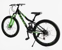 Велосипед 24 ST Corso «STARK» SK-24062 сталь 12", (к-т Saiguan) чорно-салатовий фото westvelo.com