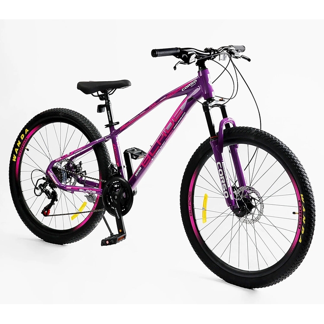 Велосипед 26 AL Corso «BLADE» BD-26228 алюміній 13", (к-т SHIMANO) фіолетово-чорний фото westvelo.com