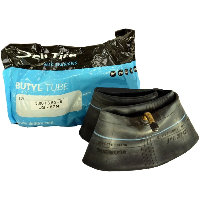 Камера "8" 3.00/3.50-8 DELI TIRE Індонезія. кривий ніпель JS-87N фото westvelo.com