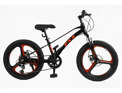 Велосипед 20 MG Corso «FXX» MG-20403 магній 11", (к-т SHIMANO) чорно-помаранчевий