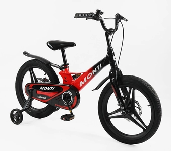 Дитячий велосипед 18 MG Corso «MONTI» MT-18621, магнієва рама, чорно-червоний