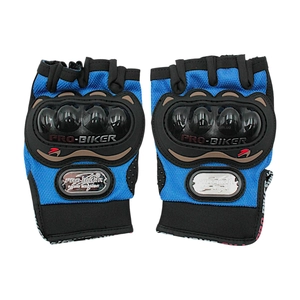 Мото рукавиці (M) "PRO BIKER" (MCS‑04) чорно-сині (з відкритими пальцями )