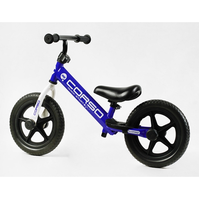 Велобіг 12 Corso, колеса - EVA (піна), сталева рама «SPRINT» JR-96033 синій, підставка для ніг фото westvelo.com