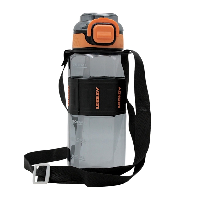 Фляга 750 ml харч.пластик (ремінець з трубкою) мікс кольорів фото westvelo.com