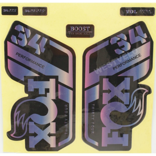 Наклейки на вилку. FOX "прінт 3" фото westvelo.com