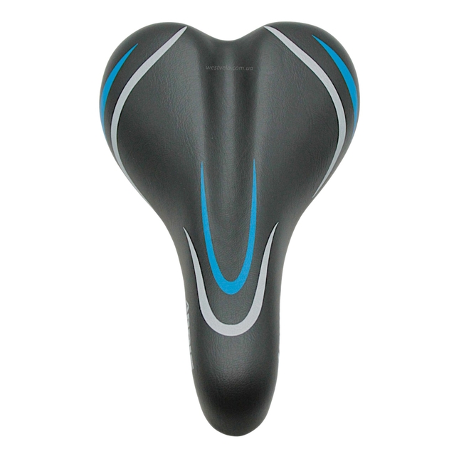 Сідло мтв ARDIS № 954, чорне з синьою полоскою (245х140) фото westvelo.com