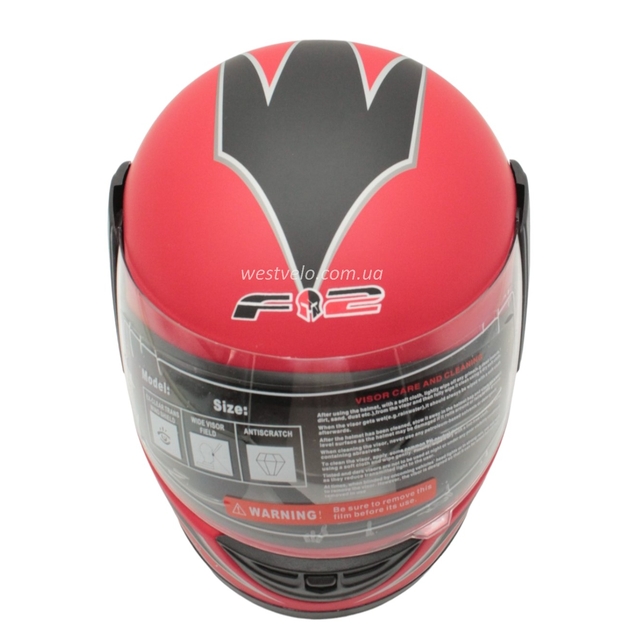 Мото шолом, закритий (XS 53-54) F2 "BAILIDE" , червоний матовий (825-2) фото westvelo.com