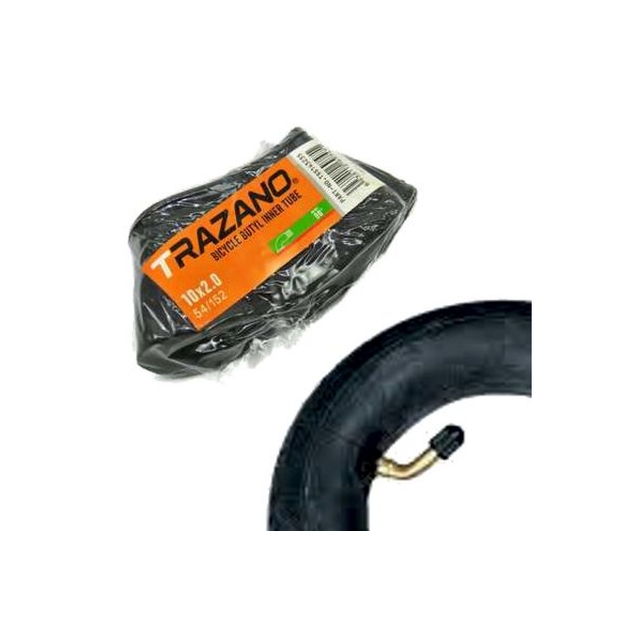 Камера 10 кривий ніпель 90° TRAZANO (2.0) вздовж камери фото westvelo.com