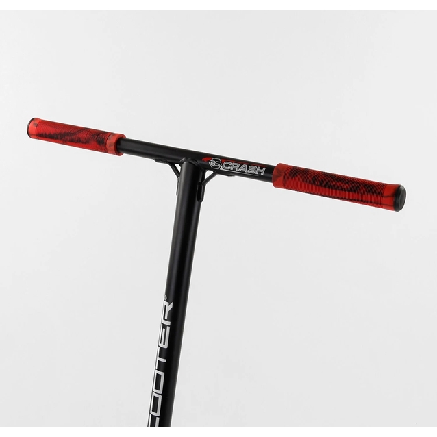 Самокат трюковий Best Scooter «CRASH» 67839 чорно-червоний, HIC-система, пеги, AL диск та дека, колеса PU Ø110mm, ширина керма - 57 см фото westvelo.com