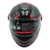Мото шолом, закритий (L 59-60) BLD-М65 RIDIX, інтеграл, чорно-червоно-сірий глянець фото westvelo.com