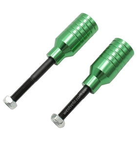 Пеги трюкового самоката AL. анодовані, зелені, L-5.5 см (1055)