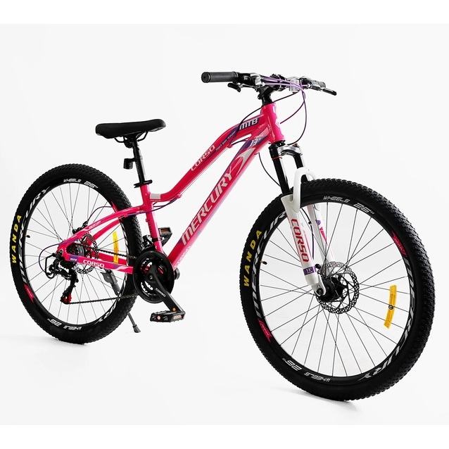 Велосипед 26 AL Corso «MERCURY» MR-26237 алюміній 13", (к-т SHIMANO) рожевий фото westvelo.com