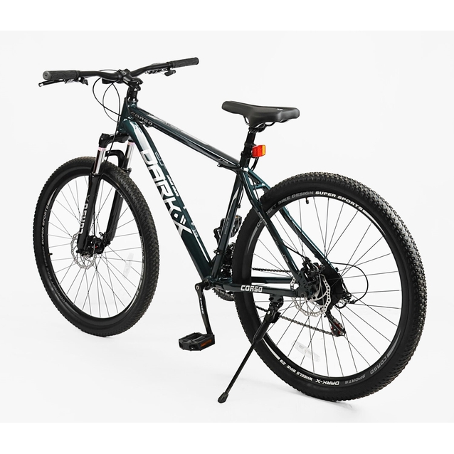 Велосипед 29 AL Corso «DARK-X» DX-29336 алюміній 19", (к-т SHIMANO) смарагдовий фото westvelo.com