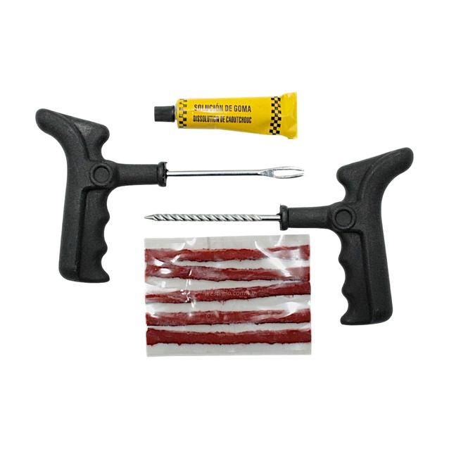 Набір інструментів для швидкого ремонту шин 'TTRK' (інструмент, клей, 5 шнурів) фото westvelo.com