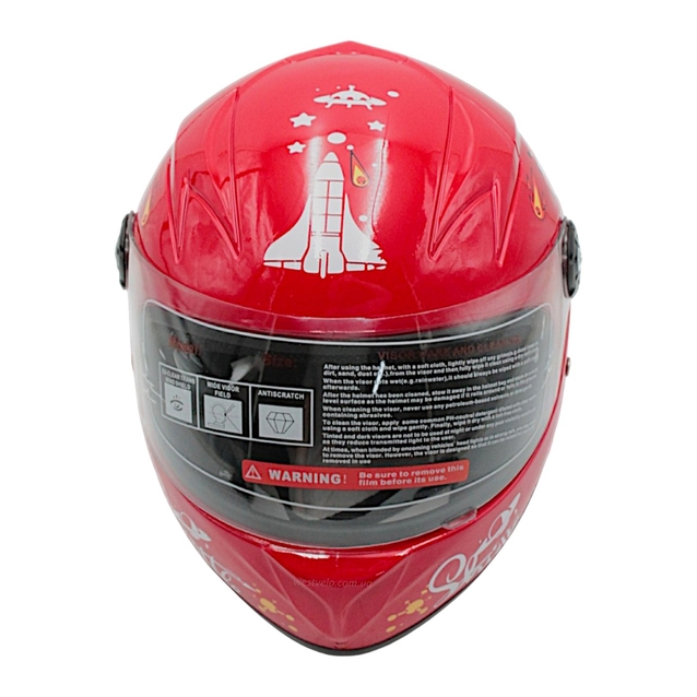 Мото шолом дитячий, закритий (L) "909" SHUTTLE, червоний глянцевий фото westvelo.com