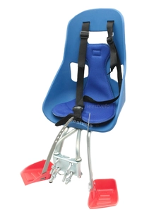 Крісло дитяче, пластик, на стакан руля, з спинкою + підніжки, синє