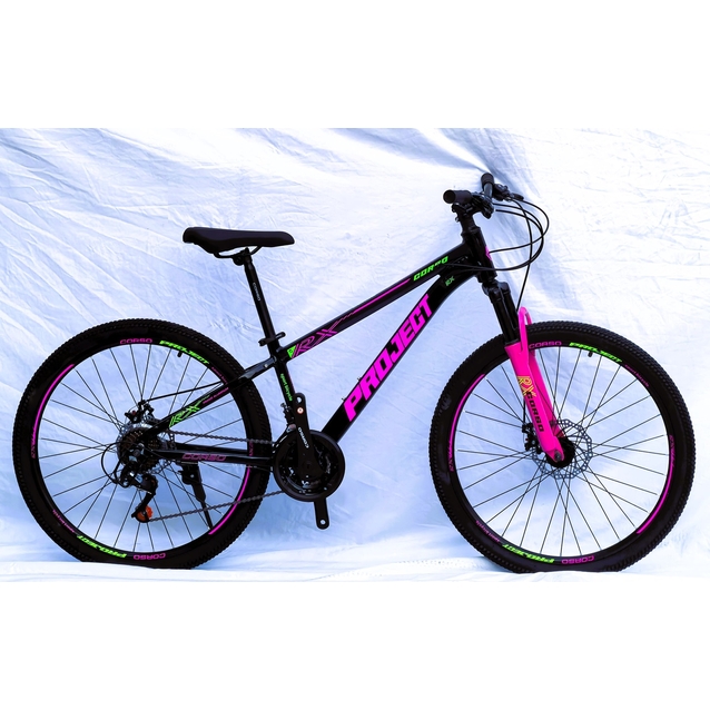 Велосипед 26 AL Corso «PROJECT»  RJ-26842 алюміній 13", (к-т SunRun) чорно-рожевий фото westvelo.com