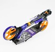 Самокат дитячий 2-х колісний, PU Best Scooter «SHARK» SH-10042 синьо-помаранчевий, Ø200mm, з ручним гальмом, затискач керма, 1 амортизатор