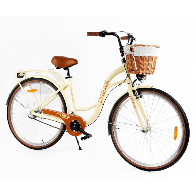 Міський велосипед 28 AL Corso «DREAM» DM-28012 алюміній 18", (к-т SHIMANO NEXUS) ПЛАНЕТАРНА втулка бежевий (+к/к/б) фото westvelo.com