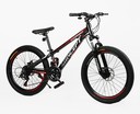 Велосипед 24 AL Corso «CONCEPT» CP-24266 алюміній 11", (к-т SHIMANO) чорно-червоний фото westvelo.com