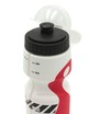 Фляга Discovery 650ml харч.пластик, біло-червона, з гумовими вставками