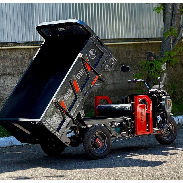 Трицикл РОЗІБРАНИЙ вантажний Corso «TRUCK ULTRA» TR-688110, двигун 2000W, акумулятор 72V 58Ah графеновий, 6 МІСЦЬ+ 1 ящик.акум, колеса 12" фото westvelo.com