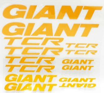 Наклейки GIANT TCR прозорий фон, жовті