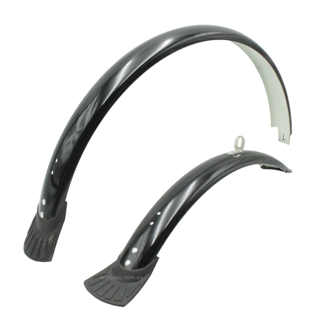Крила 24 металопластик гнучкі чорні широкі фото westvelo.com