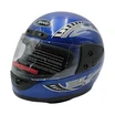 Мото шолом, закритий "CNJM" YELE, інтеграл, синій глянець з чорно-сірим малюнком, з коміром фото westvelo.com