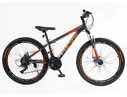Велосипед 26 AL Corso «PULSAR» PL-26318 алюміній 13", (к-т SHIMANO) темно сіро-помаранчевий