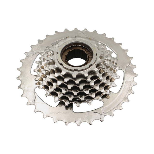 Зірка задня різьбова 7-рик Megarange нікель Пакистан (PARAGON) (14-34T) фото westvelo.com