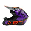 Шолом, закритий крос/ендуро (L) АТV EDX 026-1 чорно-фіолетово-помаранчевий глянець з дашком + окуляри фото westvelo.com