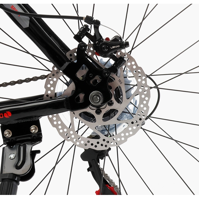 Велосипед 29 ST Corso «LEADER» LD-62300 сталь 21", (к-т SHIMANO) чорно-червоний фото westvelo.com